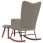 vidaXL Silla mecedora con reposapiés terciopelo gris claro vidaXL Silla mecedora con reposapiés terciopelo gris claro