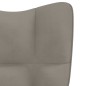 vidaXL Silla mecedora con reposapiés terciopelo gris claro vidaXL Silla mecedora con reposapiés terciopelo gris claro