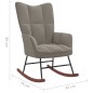 vidaXL Silla mecedora con reposapiés terciopelo gris claro vidaXL Silla mecedora con reposapiés terciopelo gris claro