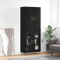 vidaXL Aparador alto madera contrachapada negro 69,5x34x180 cm vidaXL Aparador alto madera contrachapada negro 69,5x34x180 cm