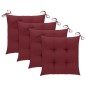vidaXL Sillas comedor de jardín y cojines 4 uds madera maciza acacia vidaXL Sillas comedor de jardín y cojines 4 uds madera maciza acacia
