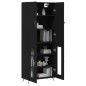 vidaXL Aparador alto madera contrachapada negro 69,5x34x180 cm vidaXL Aparador alto madera contrachapada negro 69,5x34x180 cm