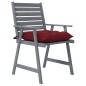 vidaXL Sillas de comedor jardín con cojines 4 uds madera maciza acacia vidaXL Sillas de comedor jardín con cojines 4 uds madera maciza acacia