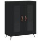 vidaXL Aparador alto madera contrachapada negro 69,5x34x180 cm vidaXL Aparador alto madera contrachapada negro 69,5x34x180 cm