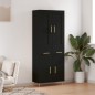 vidaXL Aparador alto madera contrachapada negro 69,5x34x180 cm vidaXL Aparador alto madera contrachapada negro 69,5x34x180 cm