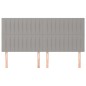 vidaXL Cabeceros 4 unidades de tela gris claro 100x5x78/88 cm vidaXL Cabeceros 4 unidades de tela gris claro 100x5x78/88 cm