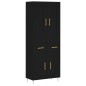 vidaXL Aparador alto madera contrachapada negro 69,5x34x180 cm vidaXL Aparador alto madera contrachapada negro 69,5x34x180 cm