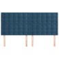 vidaXL Cabeceros 4 unidades de terciopelo azul oscuro 100x5x78/88 cm vidaXL Cabeceros 4 unidades de terciopelo azul oscuro 100x5x78/88 cm