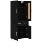 vidaXL Aparador alto madera contrachapada negro 69,5x34x180 cm vidaXL Aparador alto madera contrachapada negro 69,5x34x180 cm