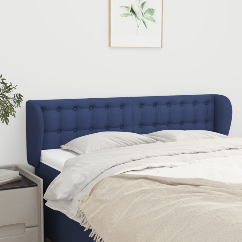 vidaXL Cabecero de tela azul 147x23x78/88 cm vidaXL Cabecero de tela azul 147x23x78/88 cm