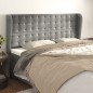 vidaXL Cabecero con orejas de terciopelo gris claro 183x23x118/128 cm