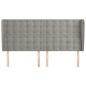 vidaXL Cabecero con orejas de terciopelo gris claro 183x23x118/128 cm
