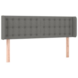 vidaXL Cabecero de tela gris oscuro 147x16x78/88 cm