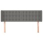 vidaXL Cabecero de tela gris oscuro 147x16x78/88 cm
