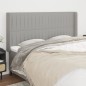 vidaXL Cabecero con orejas de tela gris claro 203x16x118/128 cm vidaXL Cabecero con orejas de tela gris claro 203x16x118/128 cm