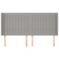 vidaXL Cabecero con orejas de tela gris claro 203x16x118/128 cm vidaXL Cabecero con orejas de tela gris claro 203x16x118/128 cm