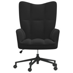 vidaXL Silla de relajación de terciopelo negro