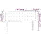 vidaXL Cabecero con LED de tela azul 147x16x78/88 cm vidaXL Cabecero con LED de tela azul 147x16x78/88 cm