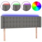 vidaXL Cabecero con LED de tela gris oscuro 147x16x78/88 cm vidaXL Cabecero con LED de tela gris oscuro 147x16x78/88 cm