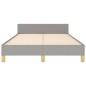 vidaXL Estructura de cama con cabecero de tela gris claro 120x200 cm