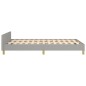 vidaXL Estructura de cama con cabecero de tela gris claro 120x200 cm