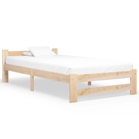 vidaXL Estructura de cama de madera maciza de pino 90x200 cm