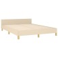 vidaXL Estructura de cama con cabecero de tela color crema 140x200 cm vidaXL Estructura de cama con cabecero de tela color crema 140x200 cm