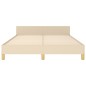 vidaXL Estructura de cama con cabecero de tela color crema 140x200 cm vidaXL Estructura de cama con cabecero de tela color crema 140x200 cm