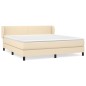 vidaXL Cama box spring con colchón tela color crema 180x200 cm vidaXL Cama box spring con colchón tela color crema 180x200 cm