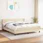 vidaXL Cama box spring con colchón tela color crema 160x200 cm vidaXL Cama box spring con colchón tela color crema 160x200 cm