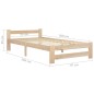 vidaXL Estructura de cama de madera maciza de pino 90x200 cm
