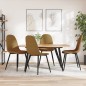 vidaXL Sillas de comedor 4 unidades terciopelo marrón vidaXL Sillas de comedor 4 unidades terciopelo marrón