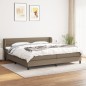 vidaXL Cama box spring con colchón tela gris taupe 200x200 cm vidaXL Cama box spring con colchón tela gris taupe 200x200 cm