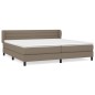 vidaXL Cama box spring con colchón tela gris taupe 200x200 cm vidaXL Cama box spring con colchón tela gris taupe 200x200 cm