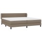 vidaXL Cama box spring con colchón tela gris taupe 200x200 cm vidaXL Cama box spring con colchón tela gris taupe 200x200 cm