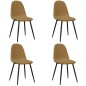 vidaXL Sillas de comedor 4 unidades terciopelo marrón vidaXL Sillas de comedor 4 unidades terciopelo marrón