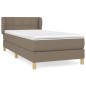 vidaXL Cama box spring con colchón tela gris taupe 100x200 cm vidaXL Cama box spring con colchón tela gris taupe 100x200 cm
