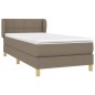 vidaXL Cama box spring con colchón tela gris taupe 100x200 cm vidaXL Cama box spring con colchón tela gris taupe 100x200 cm