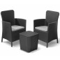 Keter Juego de muebles de balcón Miami 5 piezas grafito 223815 Keter Juego de muebles de balcón Miami 5 piezas grafito 223815
