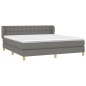 vidaXL Cama box spring con colchón tela gris oscuro 180x200 cm vidaXL Cama box spring con colchón tela gris oscuro 180x200 cm