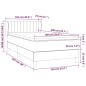 vidaXL Cama box spring con colchón terciopelo gris oscuro 100x200 cm