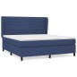vidaXL Cama box spring con colchón tela azul 160x200 cm vidaXL Cama box spring con colchón tela azul 160x200 cm