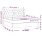 vidaXL Cama box spring con colchón tela color crema 160x200 cm vidaXL Cama box spring con colchón tela color crema 160x200 cm