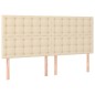 vidaXL Cama box spring con colchón tela color crema 160x200 cm vidaXL Cama box spring con colchón tela color crema 160x200 cm