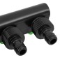 vidaXL Adaptador para grifo de 4 vías ABS & PP verde negro 19,5x6x11cm vidaXL Adaptador para grifo de 4 vías ABS & PP verde negro 19,5x6x11cm