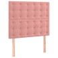 vidaXL Cama box spring con colchón terciopelo rosa 100x200 cm vidaXL Cama box spring con colchón terciopelo rosa 100x200 cm