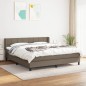 vidaXL Cama box spring con colchón tela gris taupe 180x200 cm vidaXL Cama box spring con colchón tela gris taupe 180x200 cm