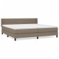 vidaXL Cama box spring con colchón tela gris taupe 200x200 cm vidaXL Cama box spring con colchón tela gris taupe 200x200 cm
