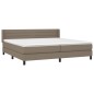 vidaXL Cama box spring con colchón tela gris taupe 200x200 cm vidaXL Cama box spring con colchón tela gris taupe 200x200 cm