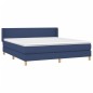 vidaXL Cama box spring con colchón tela azul 160x200 cm vidaXL Cama box spring con colchón tela azul 160x200 cm